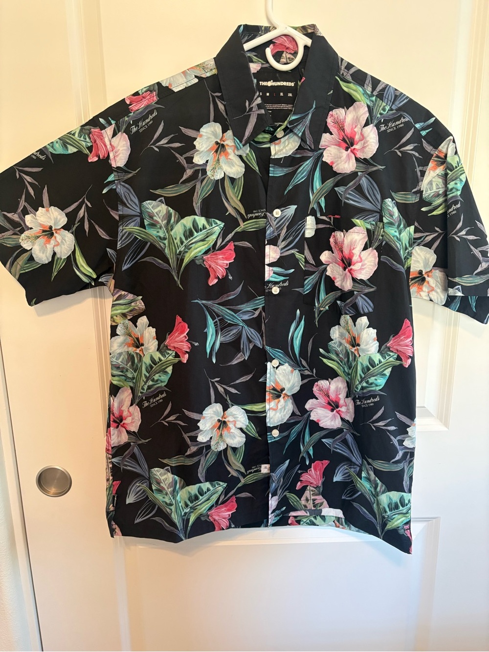 The Hundreds Black Floral Short-Sleeve Button-Down Shirt